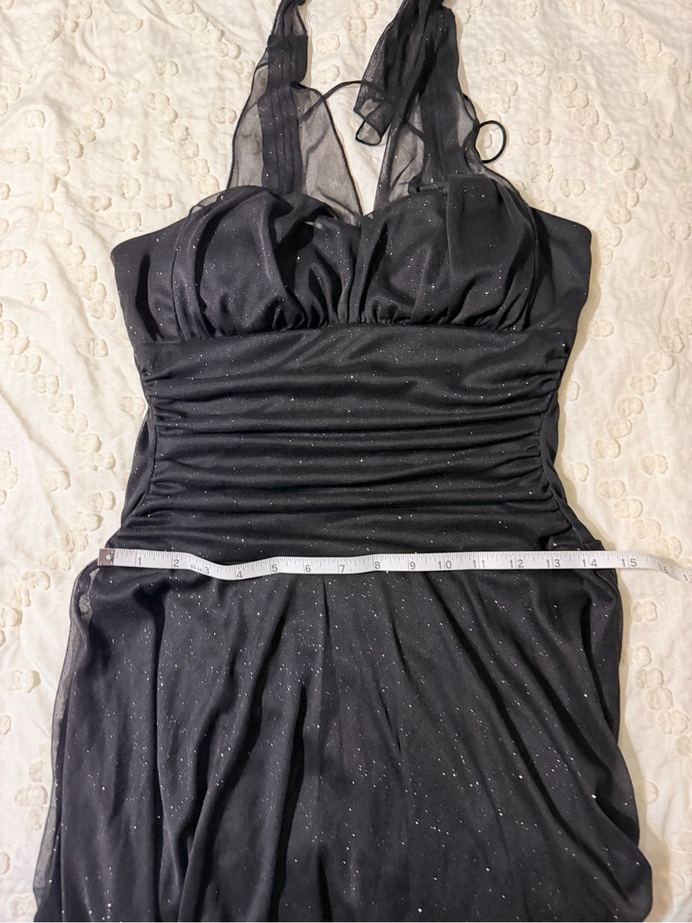 Black Y2K Halter Glitter Fairy Dress [Small] - Picture 13 of 16